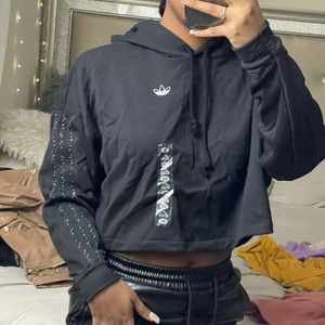 cropped adidas hoodie